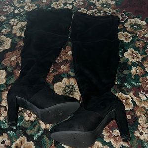 Wide calf thigh high boots